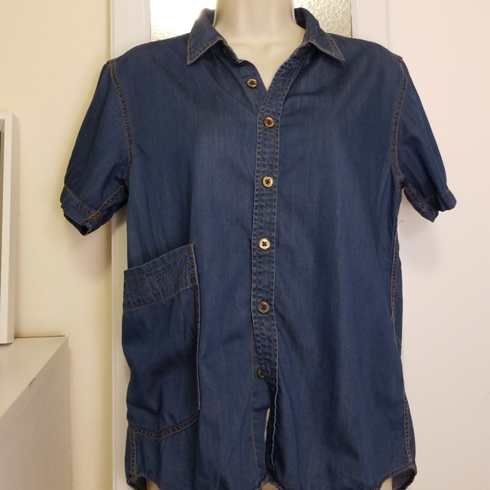 Denim Short Sleeve Shirt